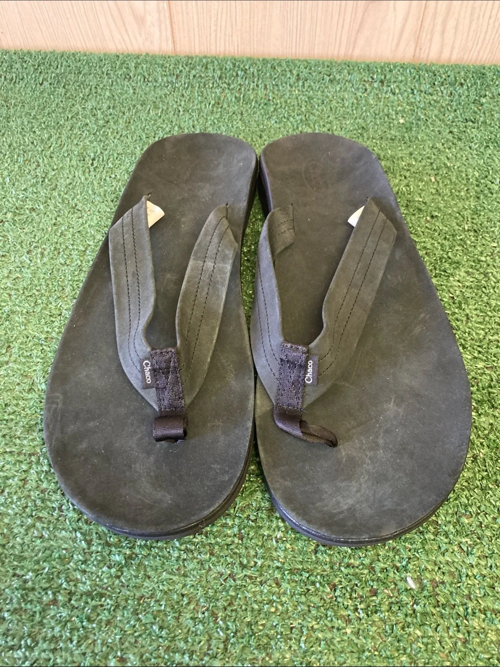 Chacos Mens Black Flip Flop Sandals size 13 NEW (OKPM-07-017)